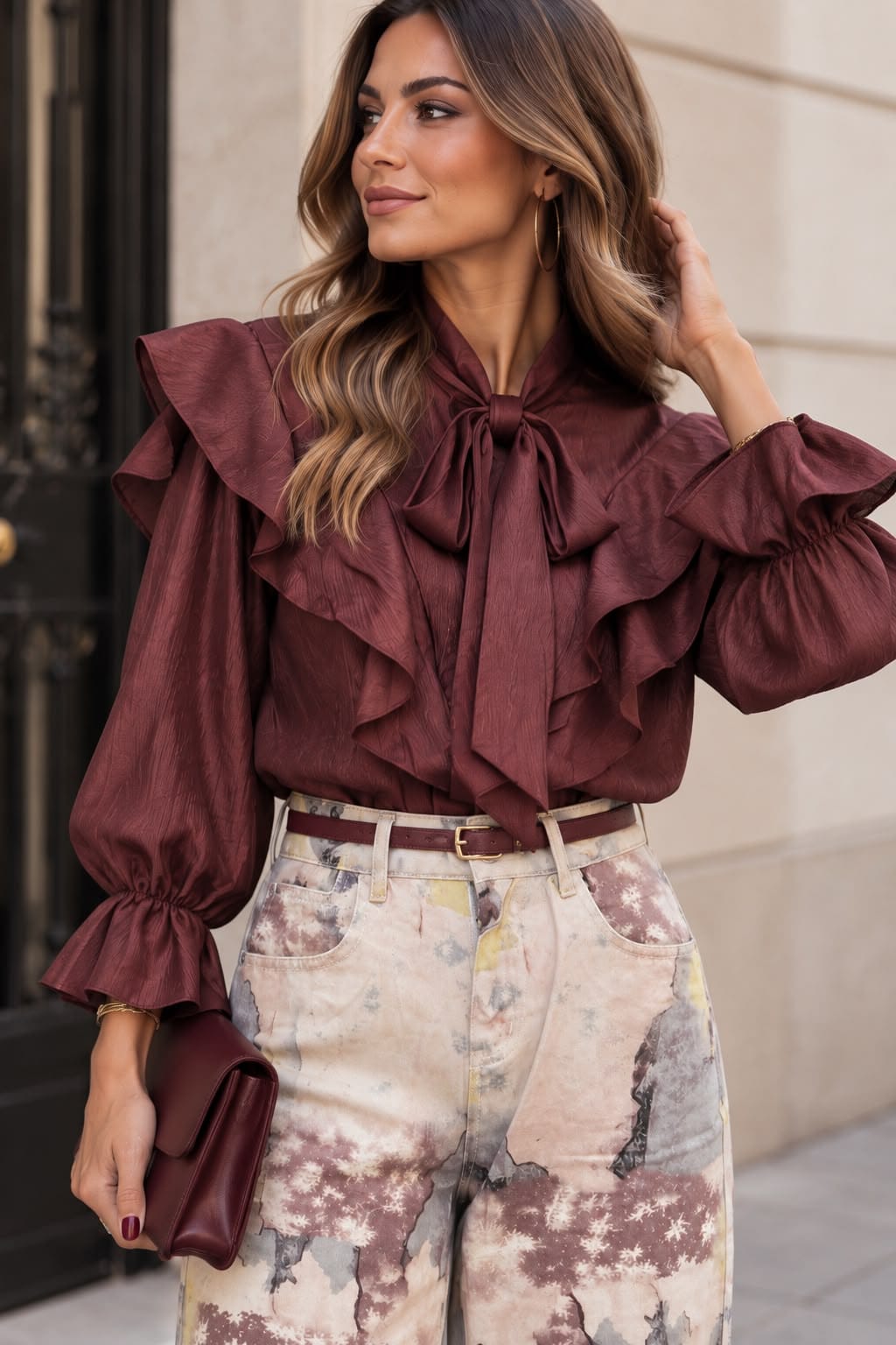 CAMISA SARA BERENJENA