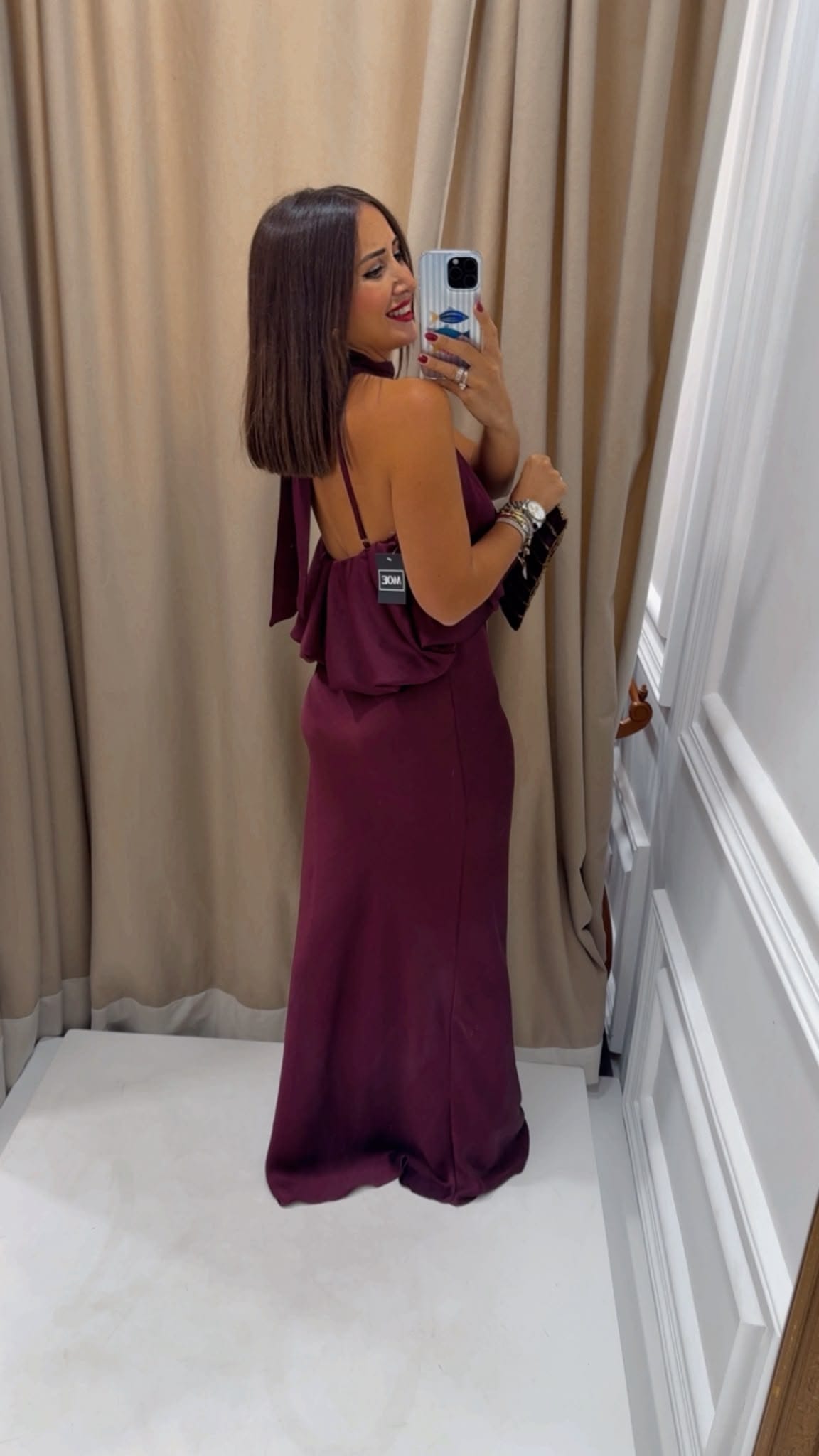 VESTIDO MICHELLE BERENJENA - Imagen 4