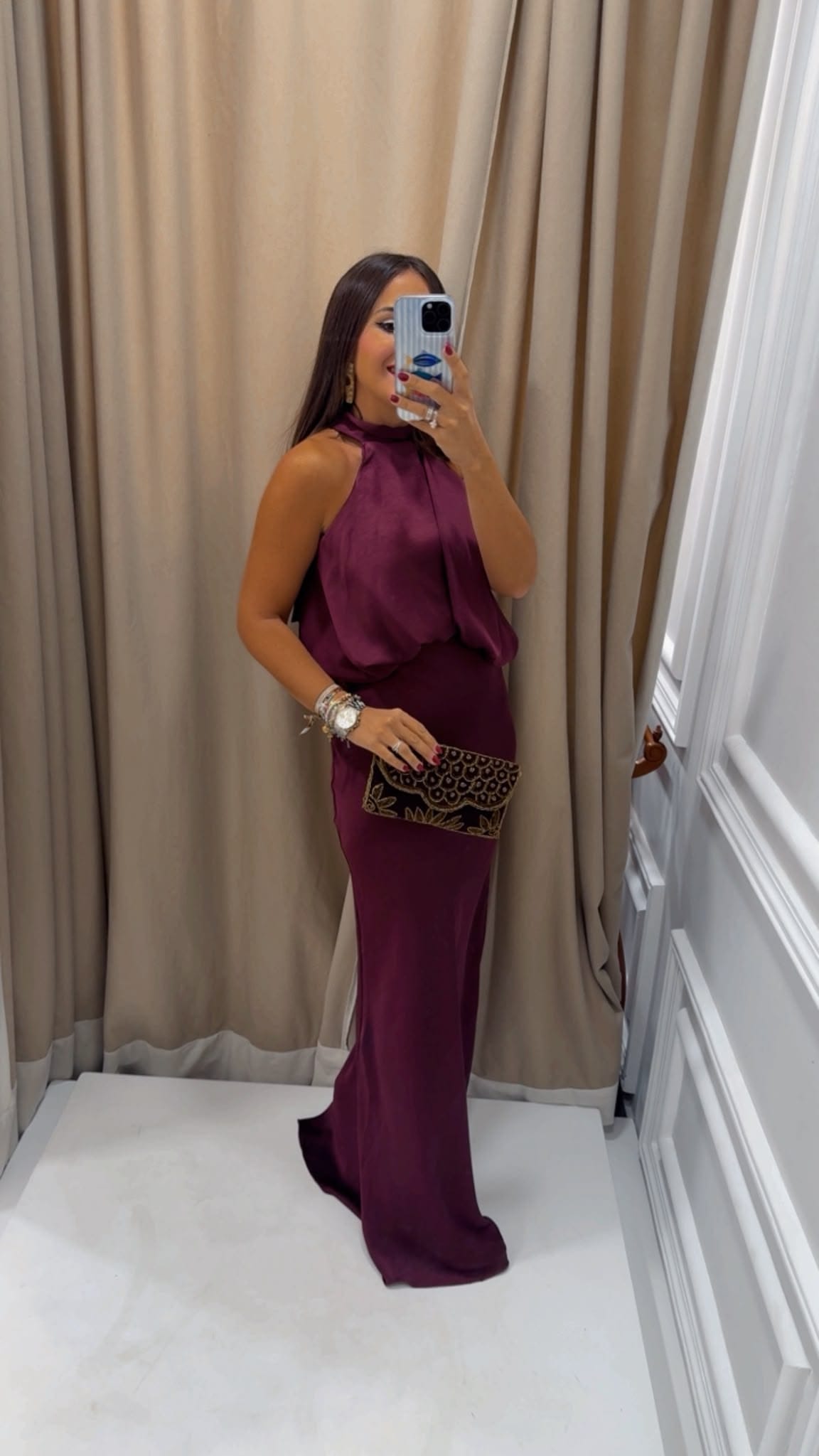 VESTIDO MICHELLE BERENJENA