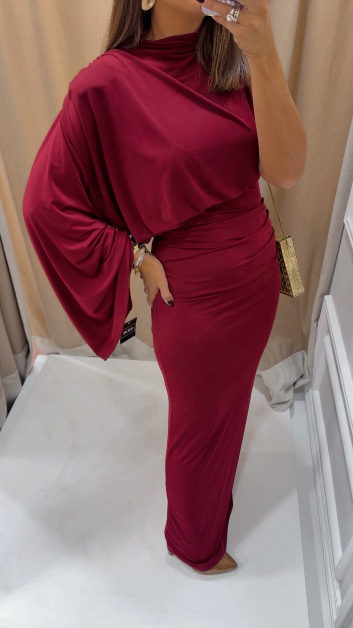 VESTIDO ELENA BURDEOS - Imagen 2