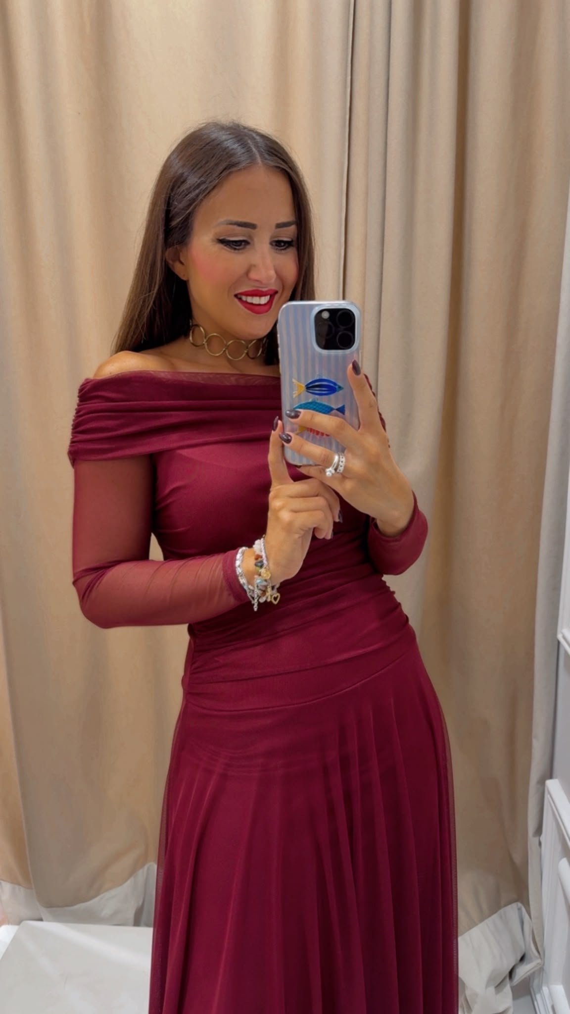 VESTIDO CLOE BURDEOS - Imagen 2