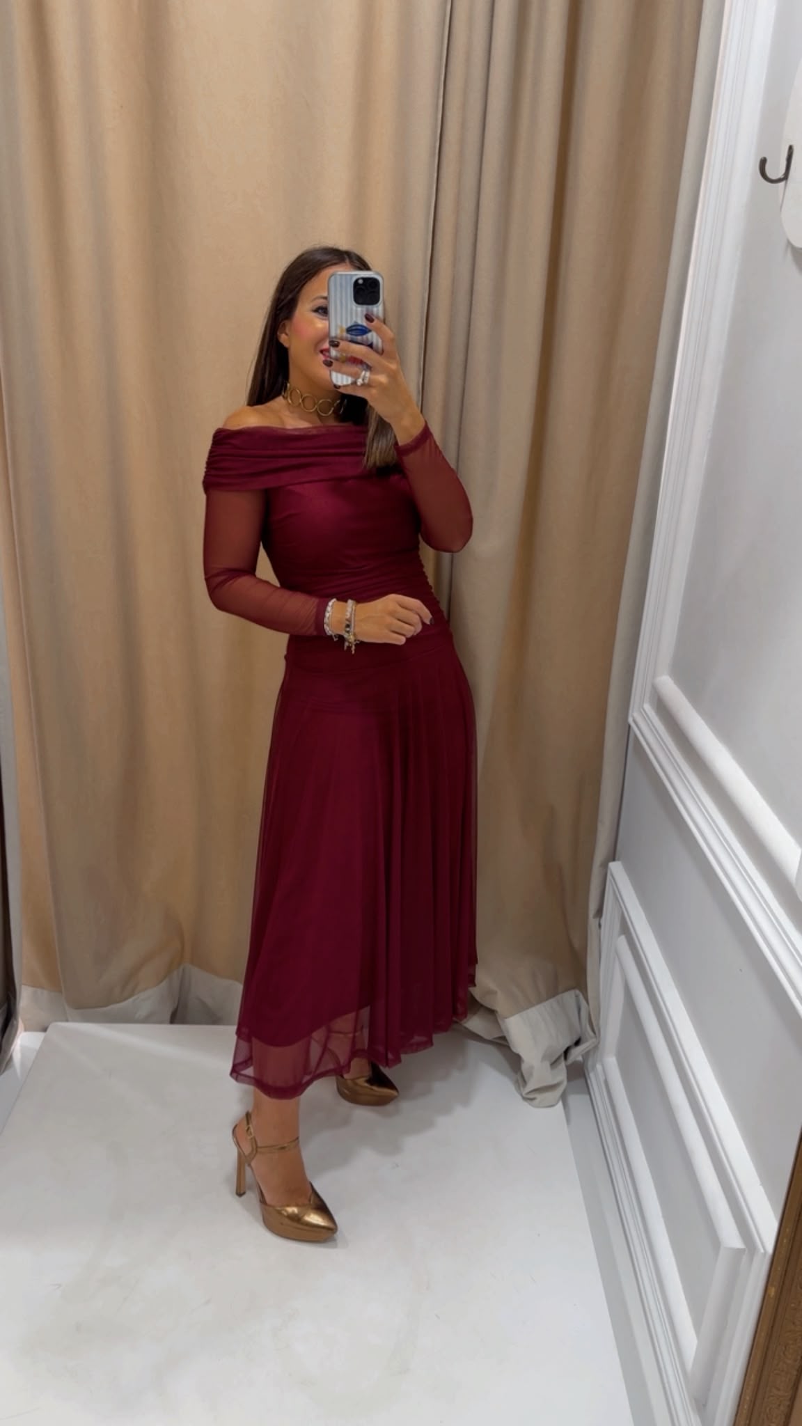 VESTIDO CLOE BURDEOS