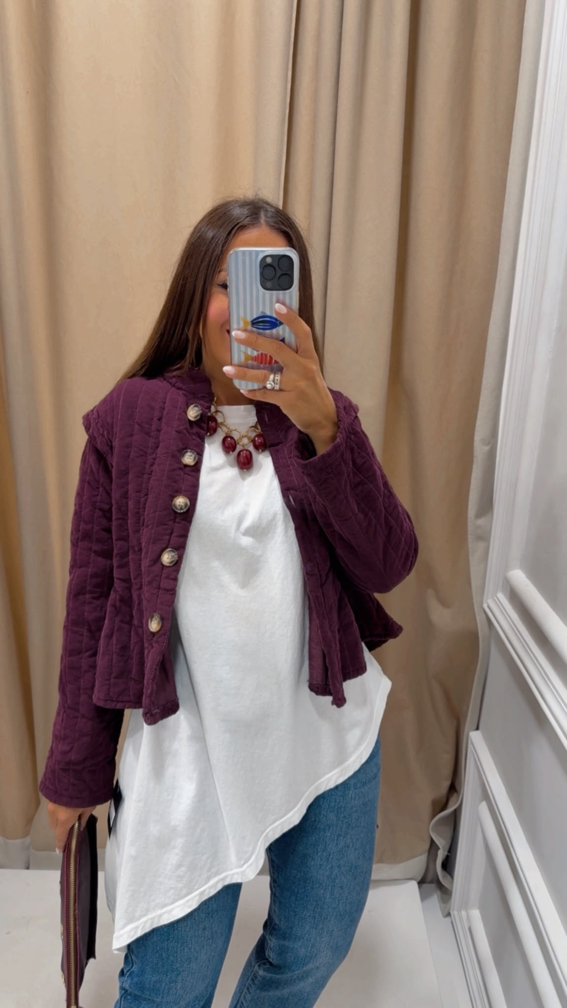 CHAQUETA LIBRA BERENJENA